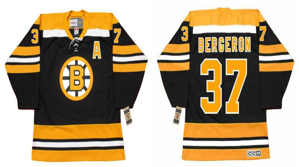 2019 Men Boston Bruins #37 Bergeron Black CCM NHL jerseys1->boston bruins->NHL Jersey